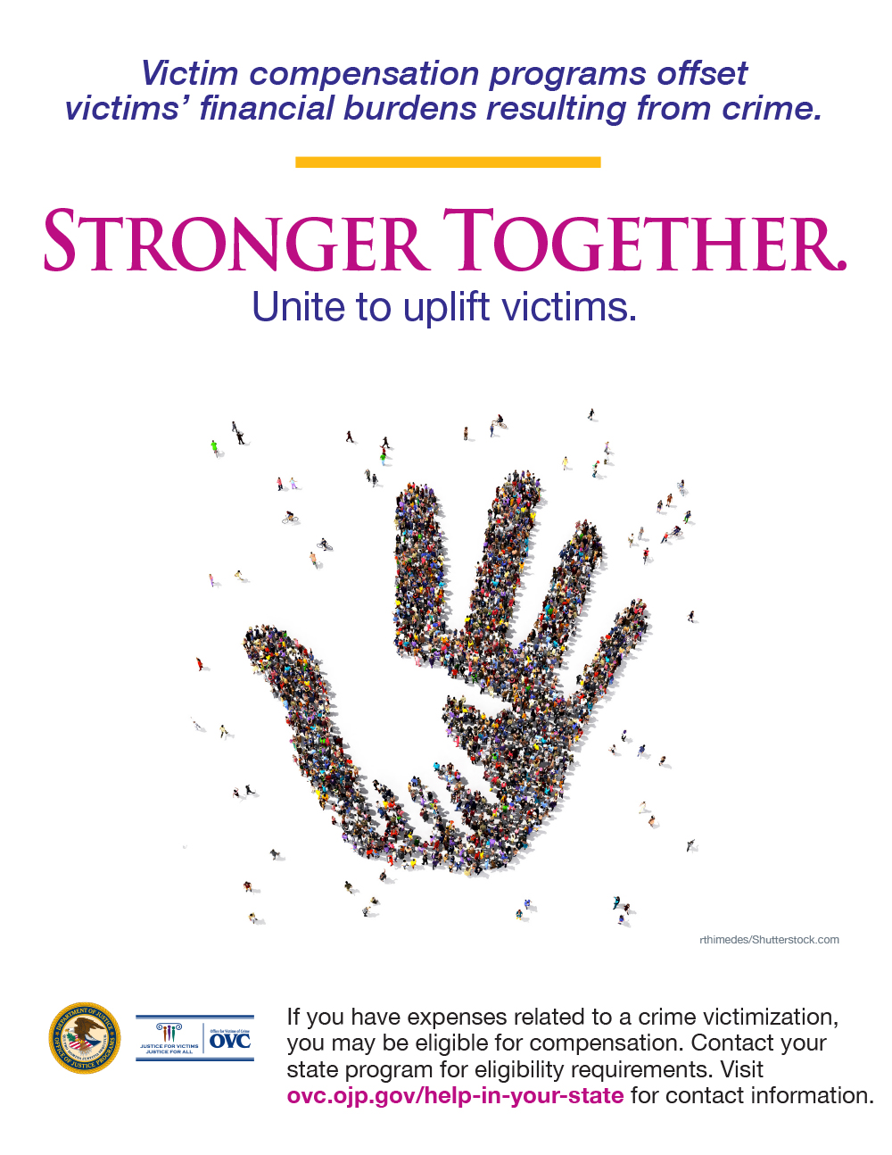 2021 National Crime Victims' Rights Week Resource Guide: Victim Compensation Poster