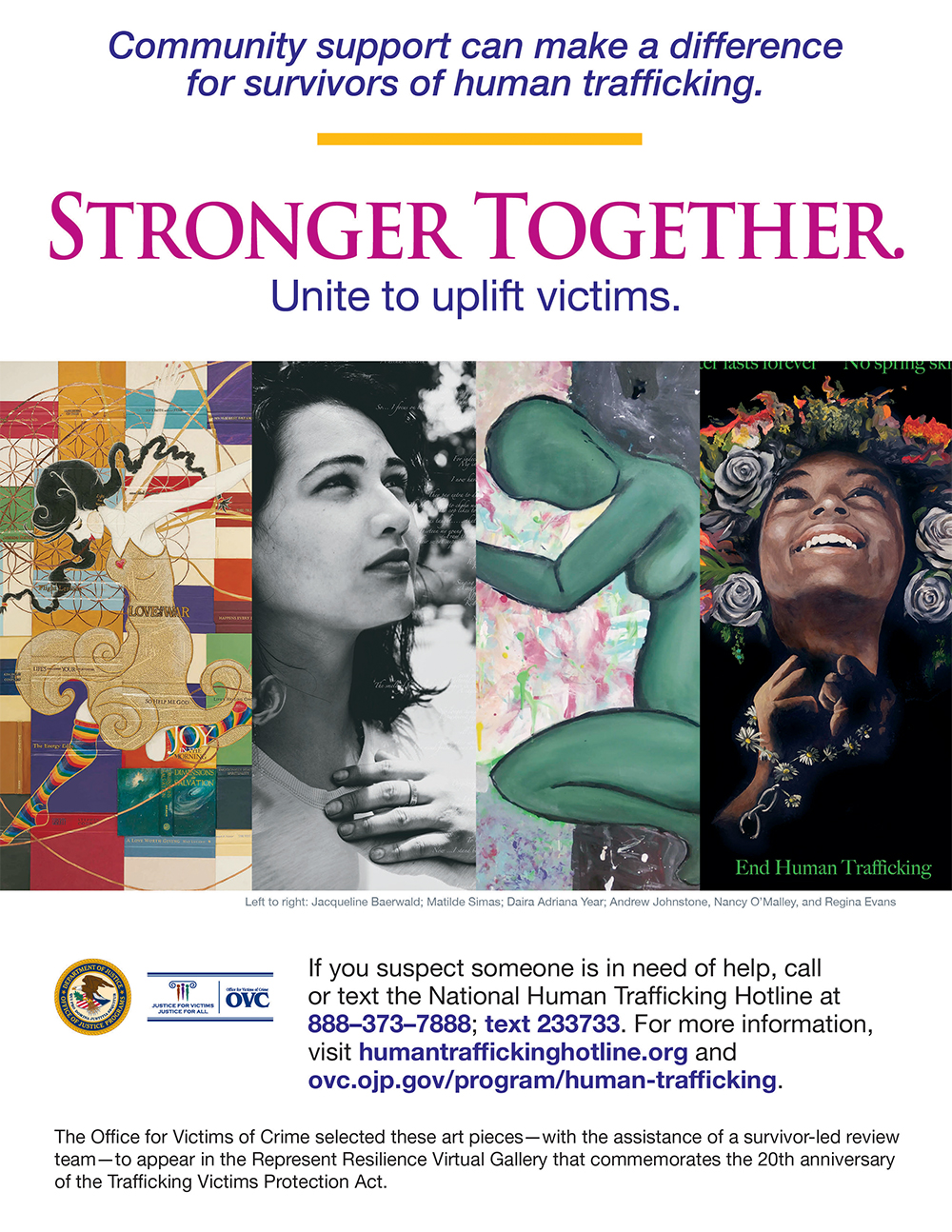2021 National Crime Victims' Rights Week Resource Guide: Human Trafficking Poster