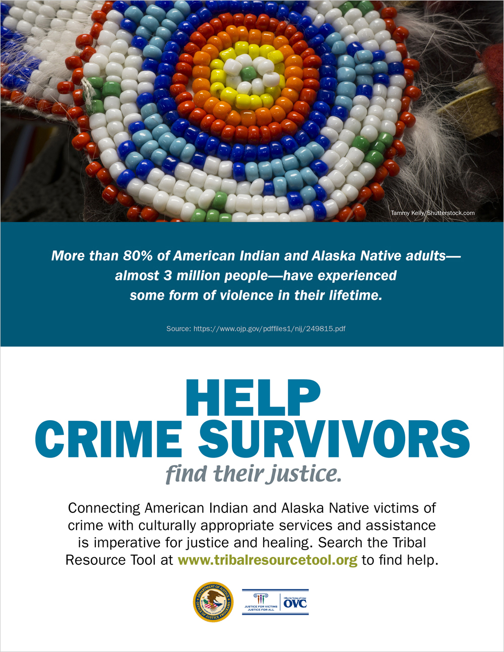 2022 National Crime Victims' Rights Week Awareness Poster - Victim Services in American Indian/Alaska Native Communities