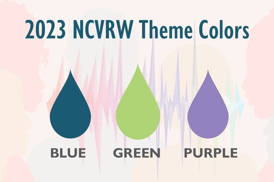 2023 NCVRW Theme Colors: Blur, Green Purple
