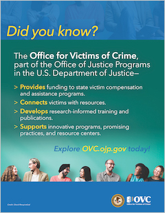 Awareness poster featuring information about OVC programs