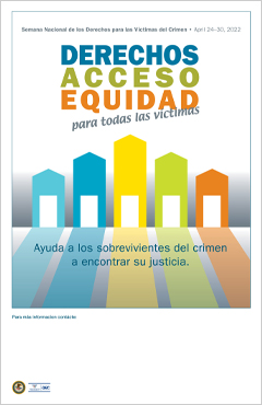 2022 Semana Nacional de los Derechos para las Víctimas del Crimen Cartele Temático (11x17)