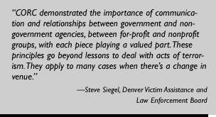 Quote from Steve Siegel, Denver Victim Assistance and Law Enforcement Board