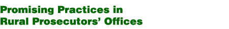 Promising Practices in Rural Prosecutors' Offices