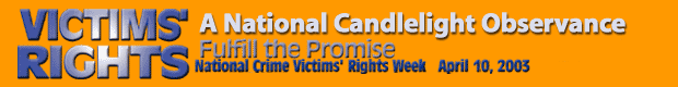 A National Candlelight Observance banner