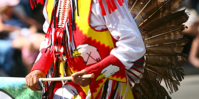 AI/AN male dancer in traditional dress