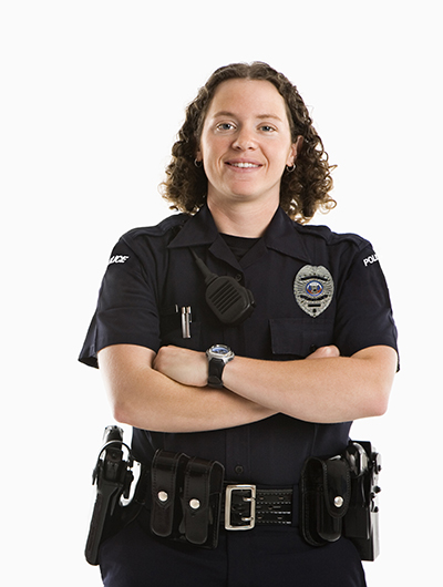 Female law enforcement officer in uniform