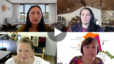 A still of the four presenters in the T-VSTTA Culture is Healing Talking Circle