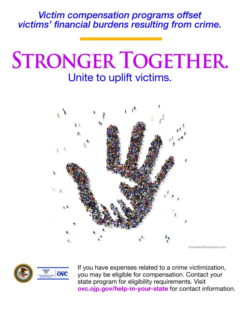 2021 National Crime Victims' Rights Week Awareness Poster: Victim Compensation