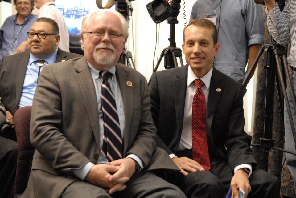 Congressman Ron Barber (Arizona) with award recipient Kent Burbank.
