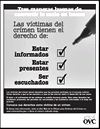 This 8.5 x 11 public service poster is titled: Tres maneras buenas de converter lo malo en bueno. Below the title is a depiction of three checked boxes and the following text: Estar informados; Estar presentes; Ser escuchados.
