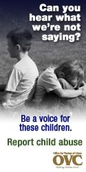 Child Abuse NCVRW 2008 Awareness Campaign Web Banner Ad Child Abuse NCVRW 2008 Awareness Campaign Web Banner Ad
