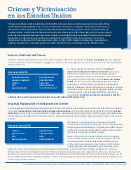 Crimen y Victimizacion en los Estados Unidos