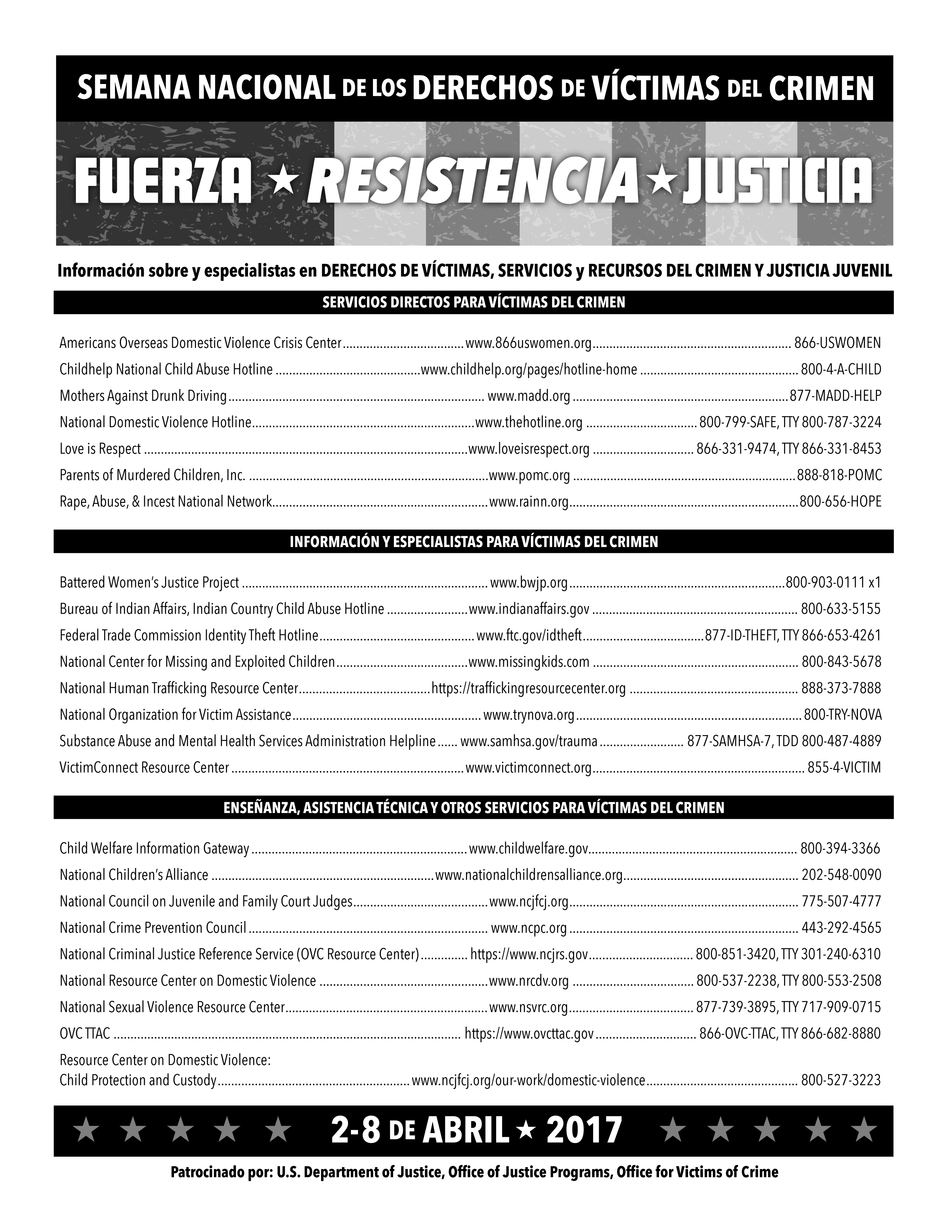 Folleto de referencia en Blanco y Negro