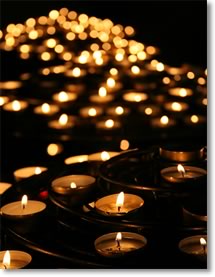 Photo of may lit candles