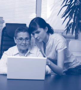 women reviewing the Crime Victim Compensation Program Initiative