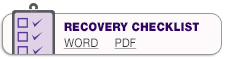 Recovery checklist