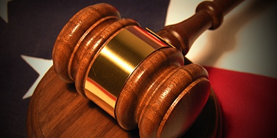 Gavel and American flag Gavel and American flag