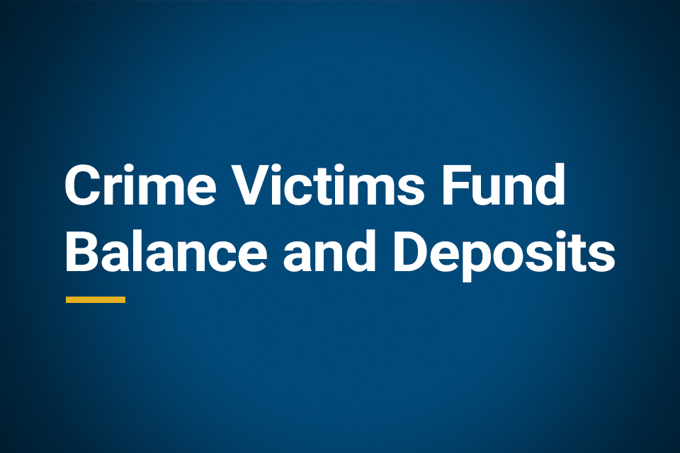 Crime Victims Fund Balance and Deposits